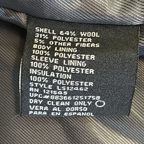 Men’s London Fog Wool Blend Black Pea Coat Sz M Jacket Academia Preppy Capsule - Picture 10 of 11